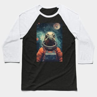 Astronaut Turtle in Space Vintage Art Baseball T-Shirt